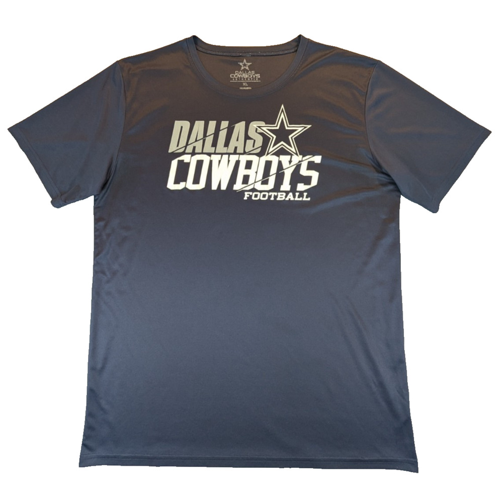 Dallas Cowboys Shirt XL Men's Blue Football NFL Quick Dry Short Sleeve Polyester